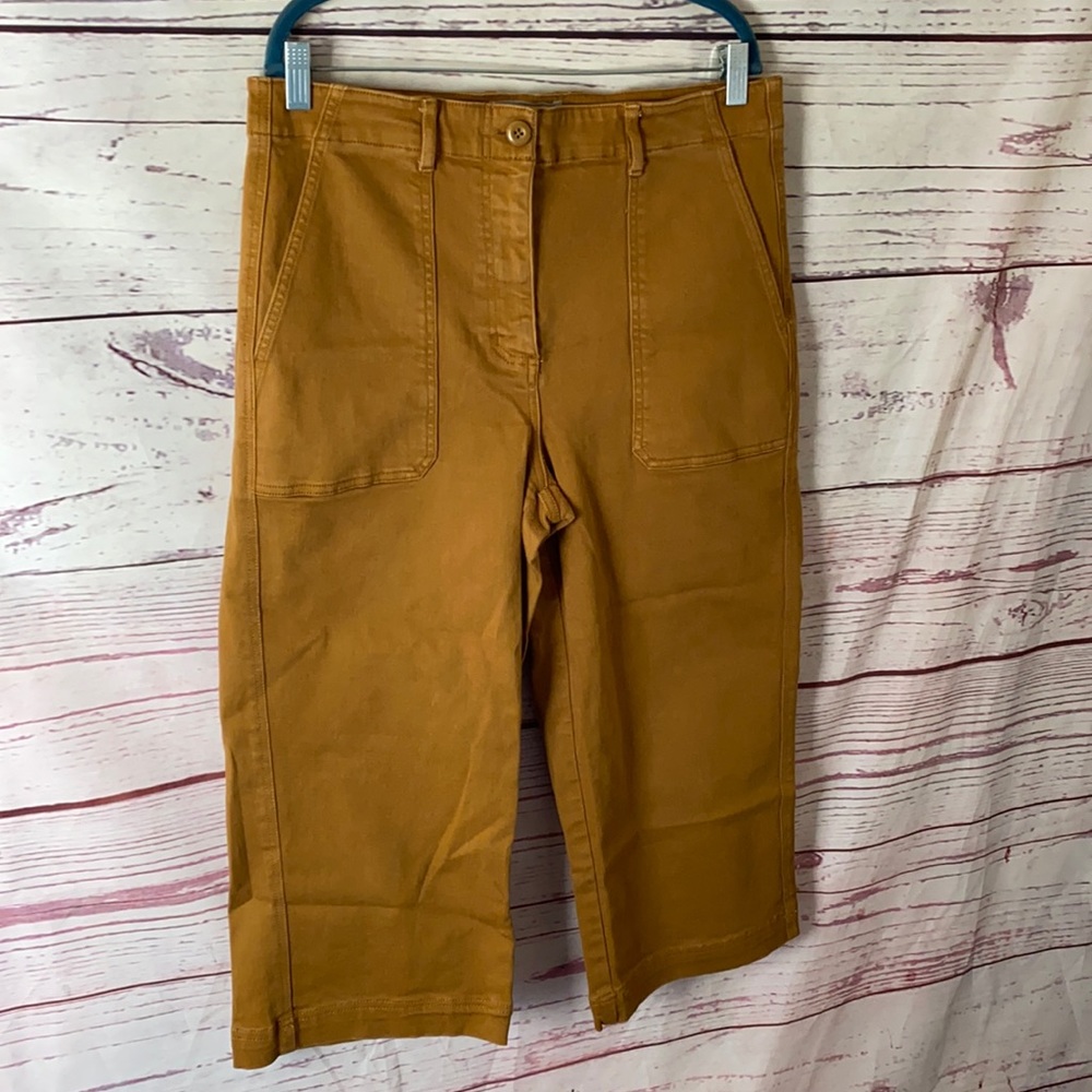 Everlane high waisted denim goucho pants